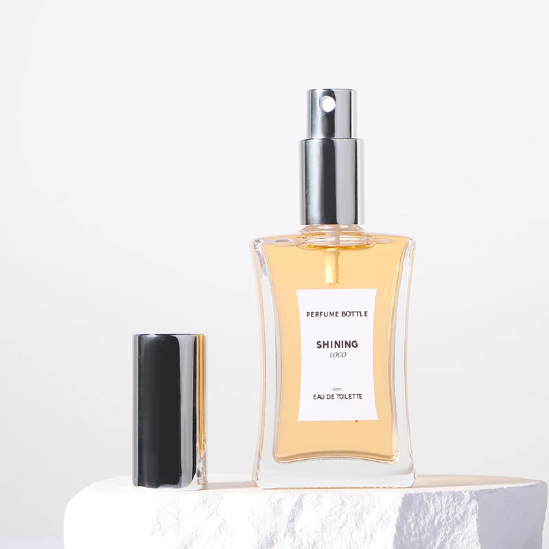 30ml 50ml 100ml Empty Luxury Popular Design Glass Perfume Oil Bottle With Sprayer and Lid