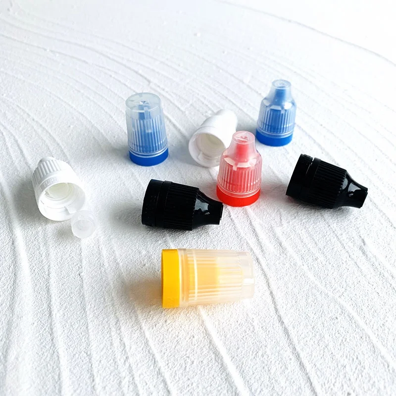 Different Types of Plastic Caps With Inner Plugs for Packaging Liquid Droplets in Plastic Bottles