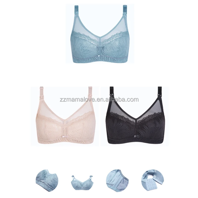 Wireless Fashion Big Size Lace Maternity Bra Breastfeeding Bra For