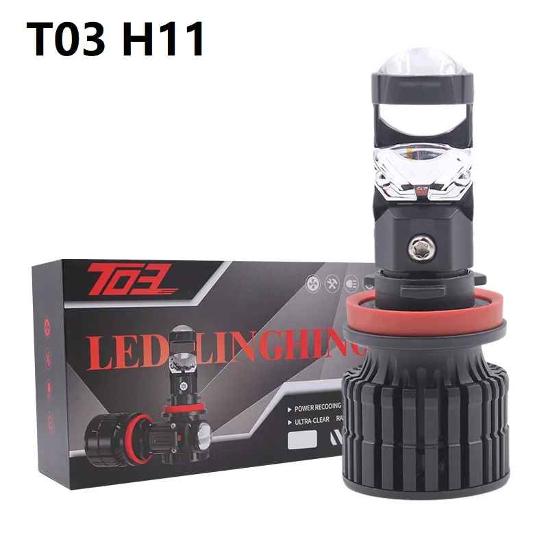 FSYLX T03 Car LED Headlight Bulb H7 H11 H4 9005 9006 20000LM 110W IP65 Waterproof 6000K 12V Aluminum