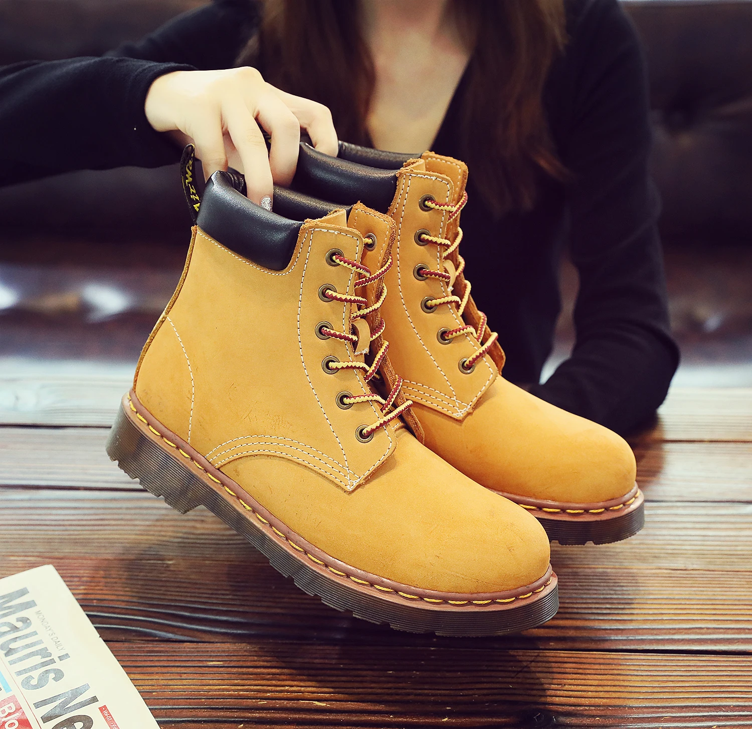 Botas Altas Clásicas y Cómodos con Cordones para Hombre | Gearbest España
