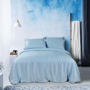 Wholesale Tencel Bedding Set Organic Silk Fabric Pillow Case Comforter Sets King Size Luxury Bedding