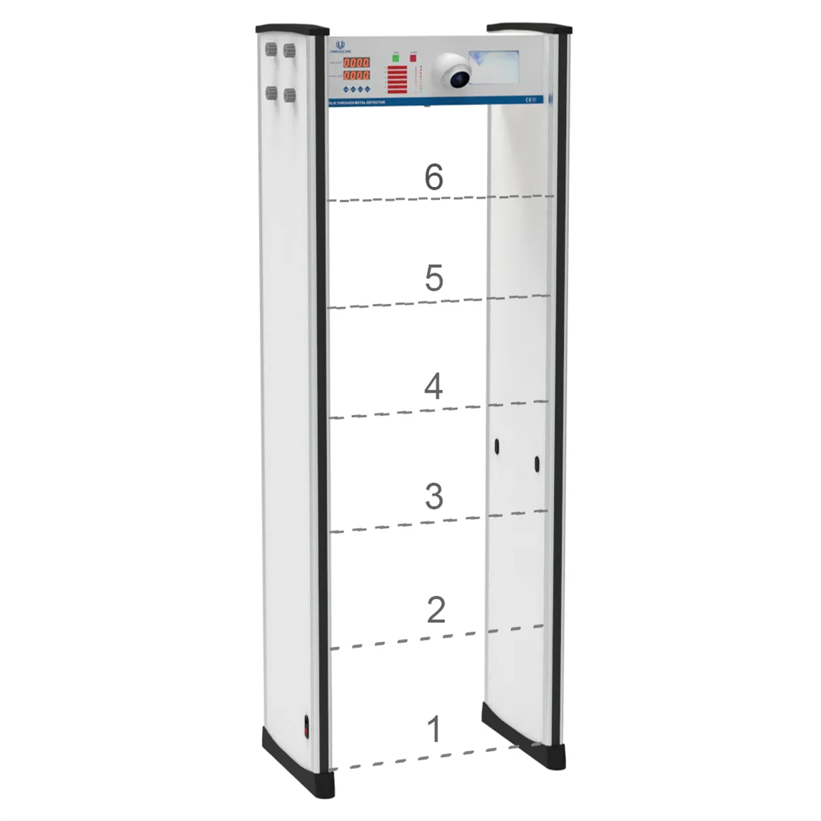 Uniqscan Cctv Camera Security Walk Through Gun Door Frame for Airport Arch Professional Metal Detector
