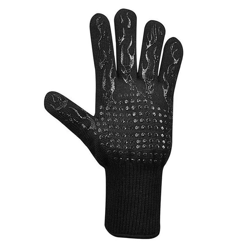 Custom Logo BBQ Gloves High Temperature Resistance Oven Mitts 500 800  Degrees Fireproof Barbecue Heat Insulation Microwave Oven Gloves - China Oven  Mitt and BBQ Gloves price