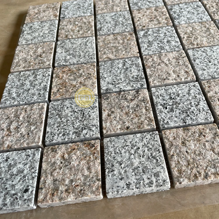 Outdoor Wall Mosaic Tile Granite Stone Square Shape Mosaic for House Decor