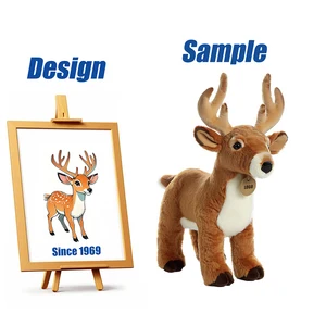 Shengye Doll Stuffed Figure Toy Wholesale Custom Fashion Cute Mini Plush Animal Reindeer Elk Deer for Holiday Christmas Gift