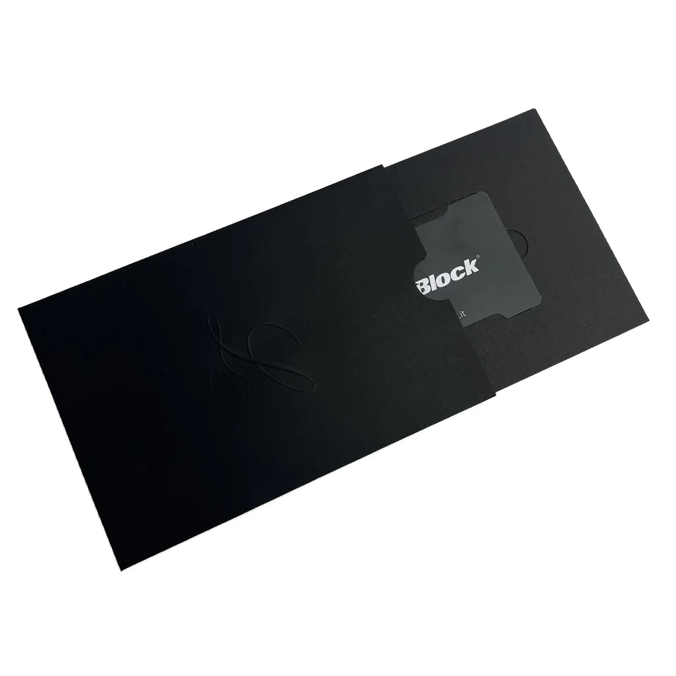 Black Custom Embossed Logo Business Card Packaging Pocket Envelope VIP Gift  Card Holders Sleeves Packaging Luxury Envelopes, image size:960x960
