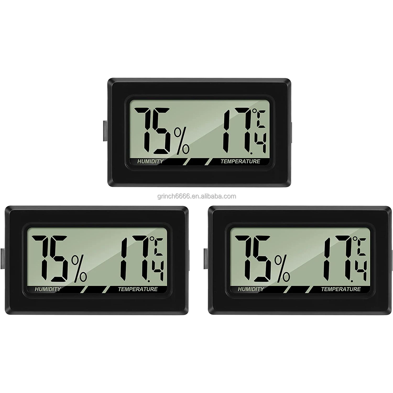 Mini Digital Thermo-Hygrometer,Electronic Humidity Temperature Tester,  Thermometer Hygrometer with LCD Display for Baby Room Office Warehouses  Greenhouse Garden Wine Cellar