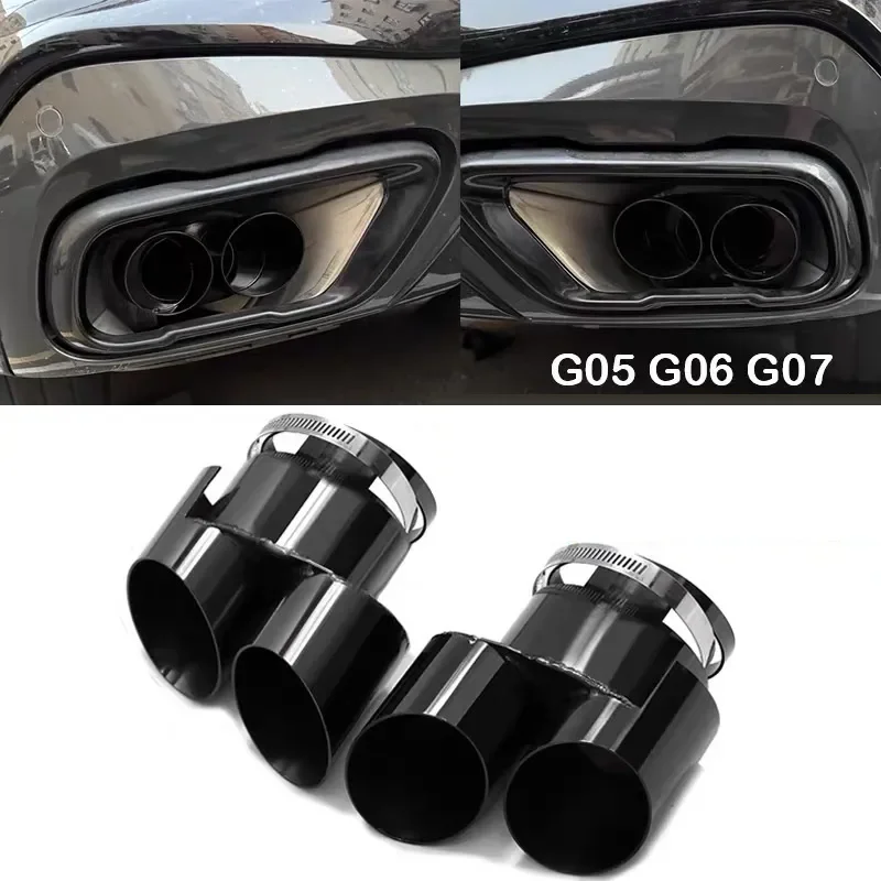 Stainless Steel Exhaust Tips X5 X6 X7 G05 G06 G07 for BMW 2019-2026