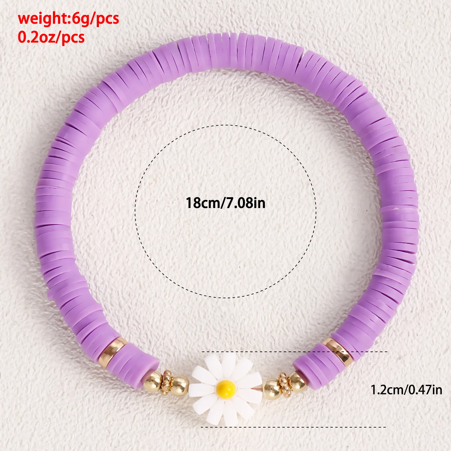 スケールモデル 新作 Wholesale Handmade Polymer Clay Daisy Flower Bracelets ストラップ
