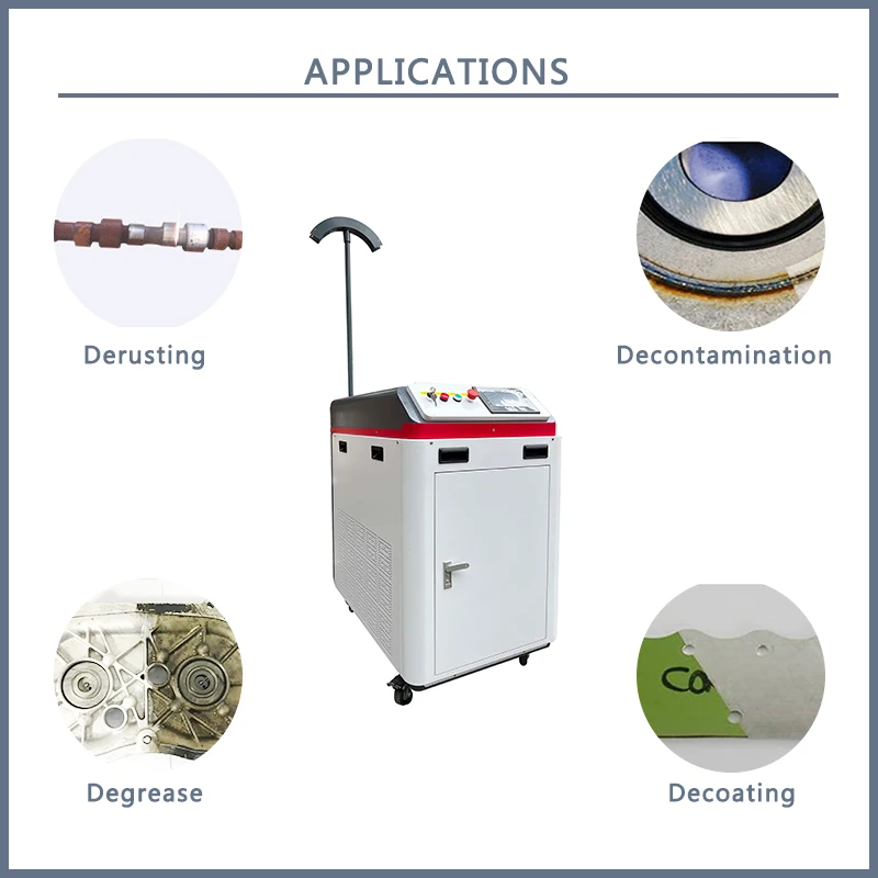 Zixu промышленная дешевая цена оксид удаления ржавчины портативный ручной 1000 Вт 1500 Вт 2000 Вт волоконный лазерный очиститель поверхности металла