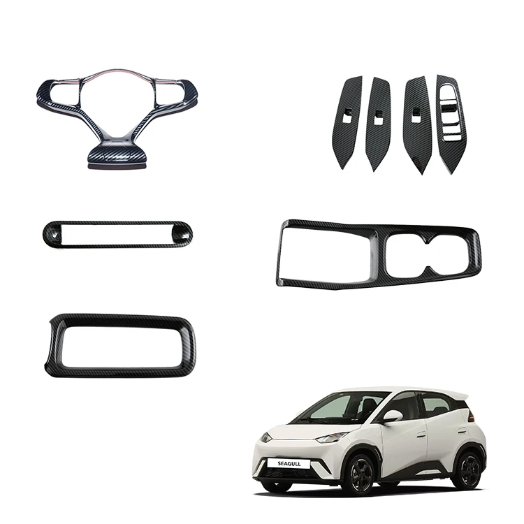 Interior Accessories for BYD Seagull Window Switch Panel Cover Trim Steering Wheel Decoration Strips Gear Shift Panel Cover
