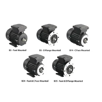 B3 B5 B14 B35 B34 Aluminum Flange Transmission Driving Motor Single ...