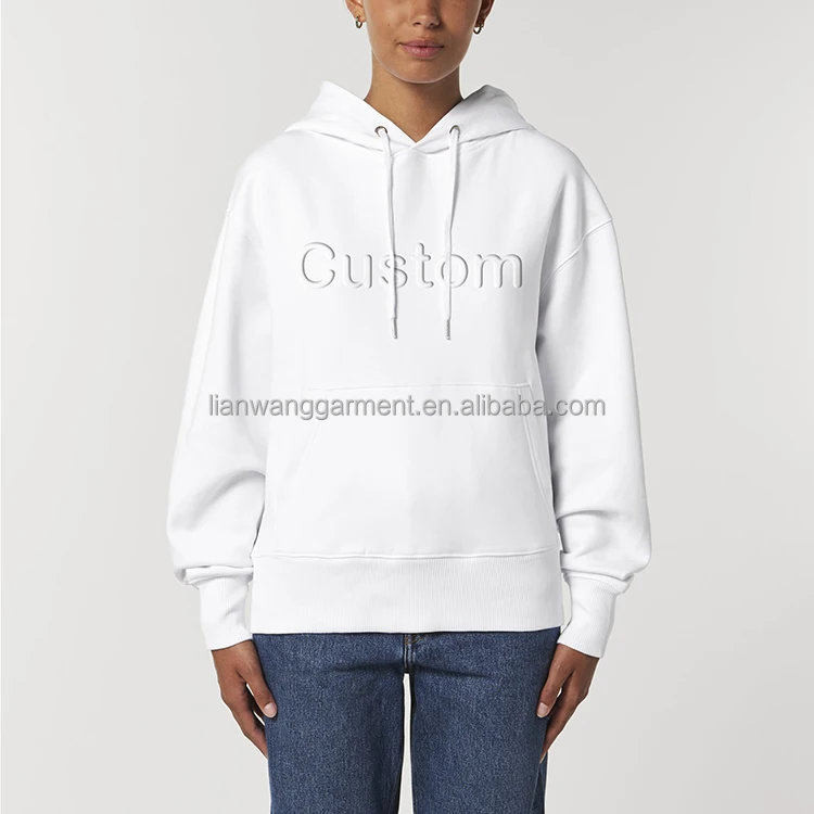 Wholesale Custom 3d Embossed French Terry Crewneck Unisex Sweatshirt