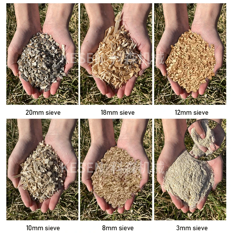 Sawdust Log Making Machine Wood Chipper Crushing Hammer Mill Wood Crusher Machine Garden Tree Leaf Branch Shredder