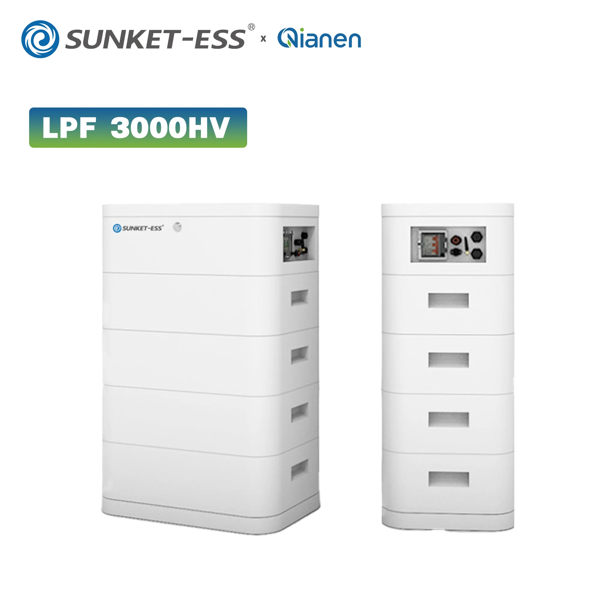product sunket high voltage 3000v lithium battery pack lfp stackable system hybrid grid connection eu stock solar energy storage split-3