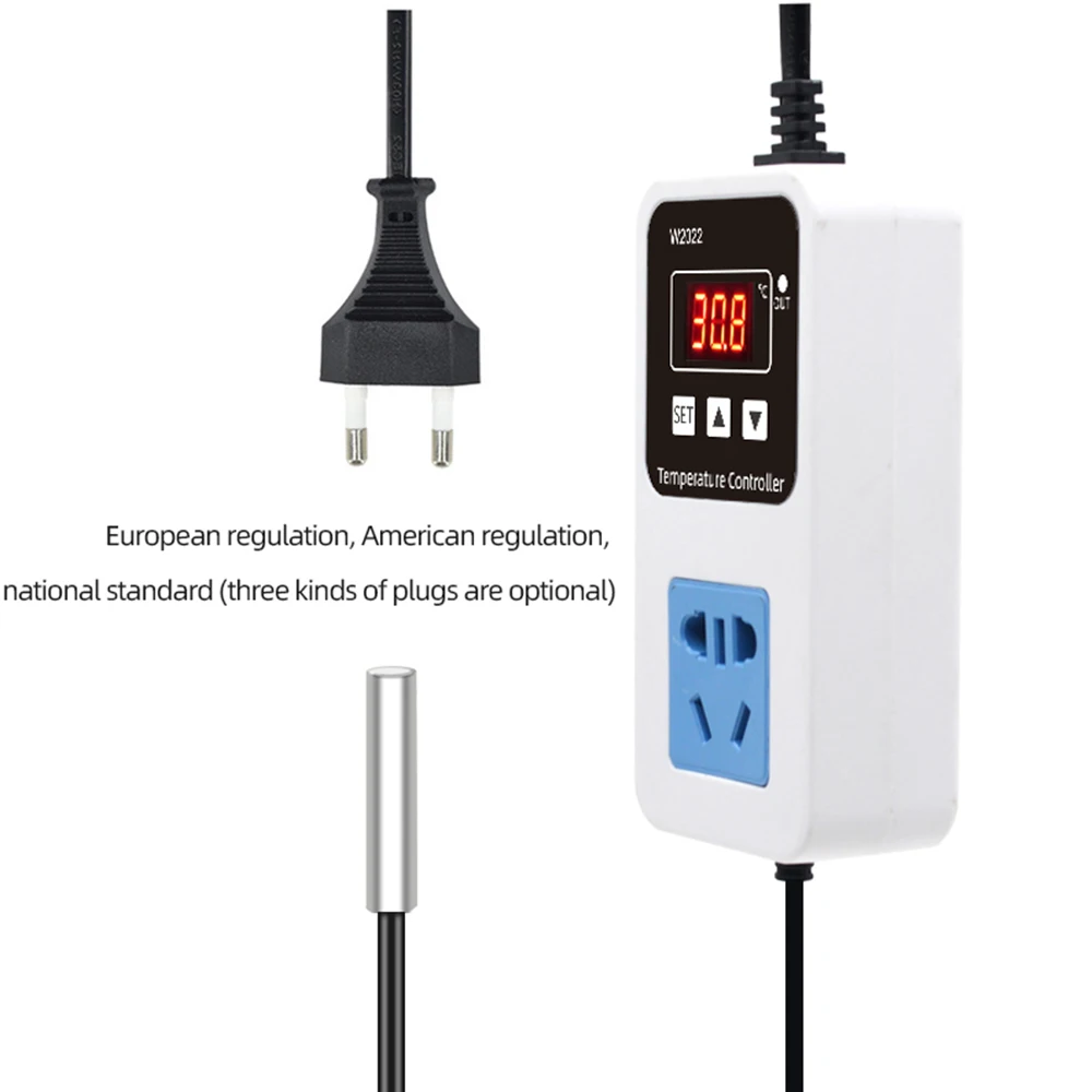 W2022 Digital Temperature Controller Thermostat Socket Thermostat Switch 220V Temperature Controller With Plug