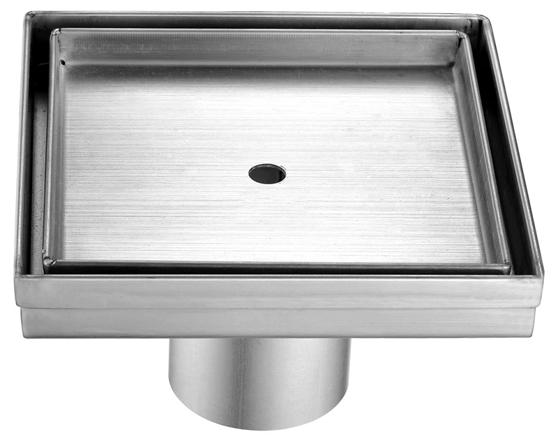 Factory Direct China CUPC Bathroom Shower Swimming Pool 2 in 1 Ceramic Embedding 304 Stainless Steel Shower  Floor Drain