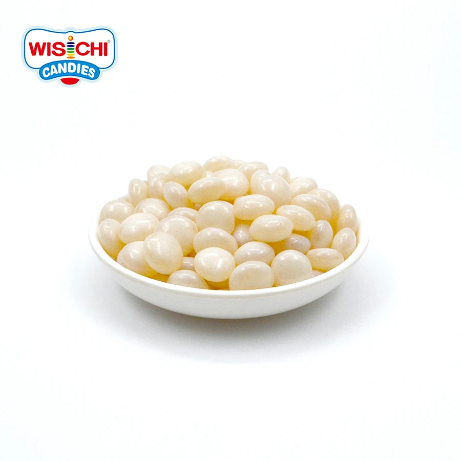 Free Sample Vegan Bulk Packing Assorted Jelly Bean Red Green White Fruity Mix Colors Button Shape Jelly Bean