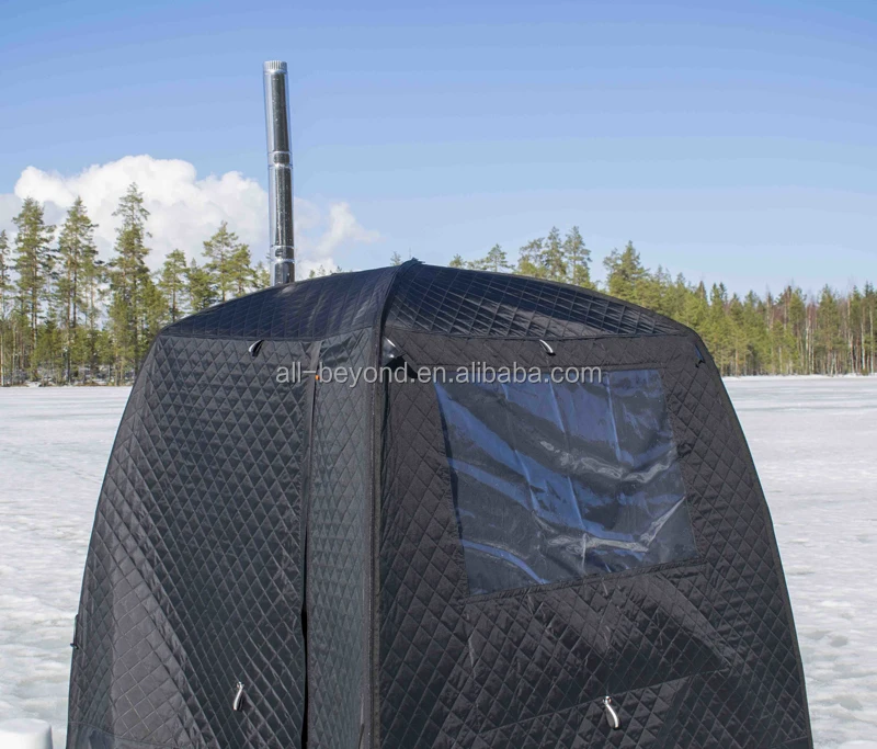 Outdoor Camping Square Stove Jack Cube Insulated Sauna Winter Ice