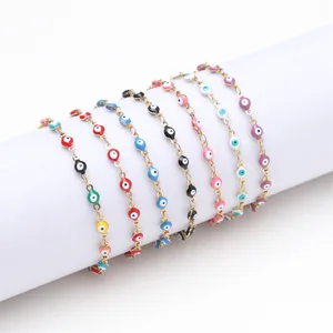 New Arrival Titanium Layer Pressure Square Shape Color More Eye of Evil Bracelet Model SL00175 Carefully Selected Gift Items