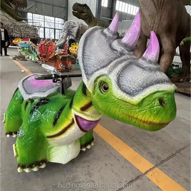 Animatronics of Dinosaur Walking Robot Electrico Rideable Dinosaur Cars for Indoor Amusement Park