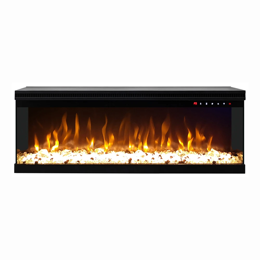 42 50 60 72'' Thermostat Remote Control Smart Three Side Flame View Electric Fireplace for Bedroom