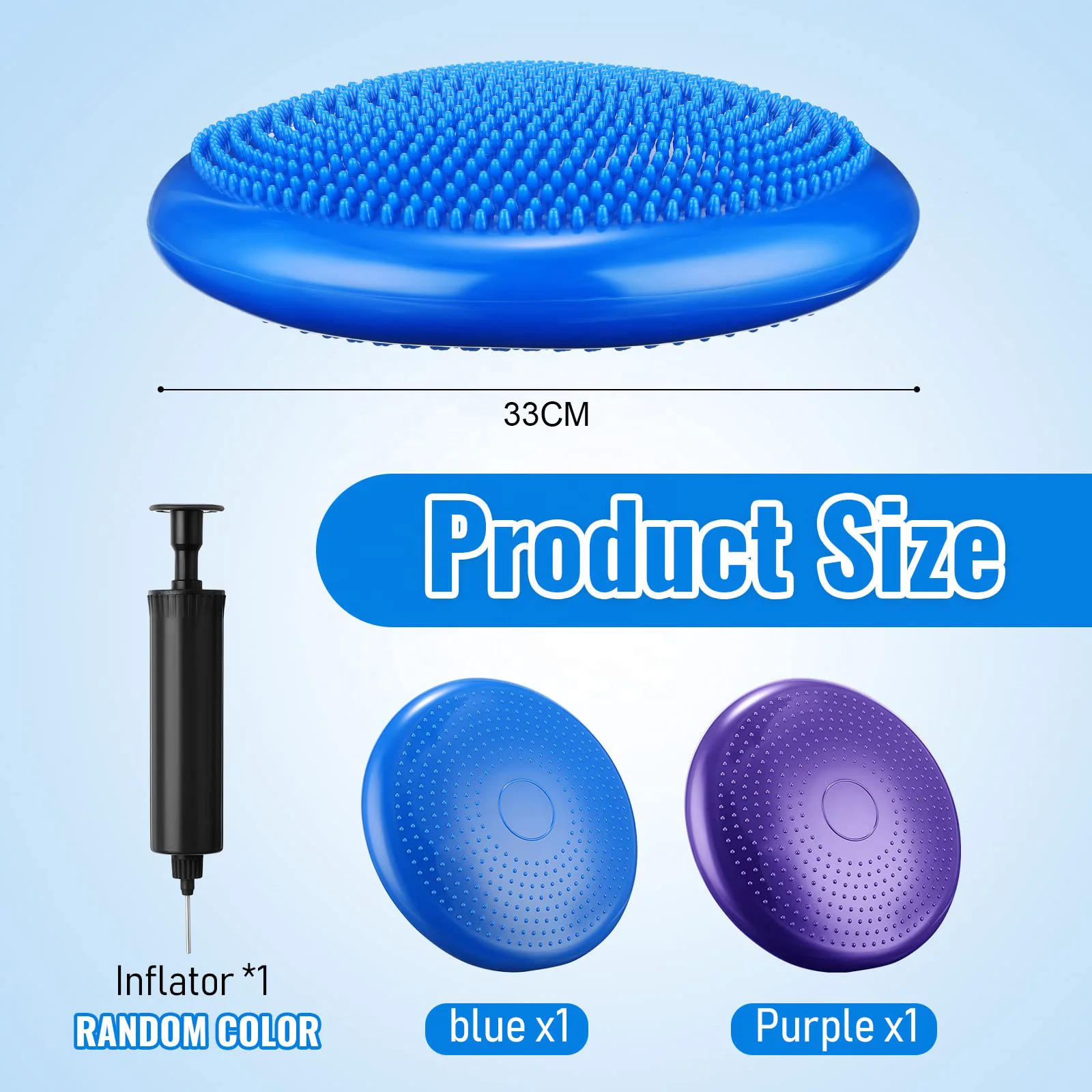 Pvc Exercise Disc Flexible Balance Cushion Wobble Cushion Balance Seat