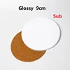 Glossy sub round with cork 9cm