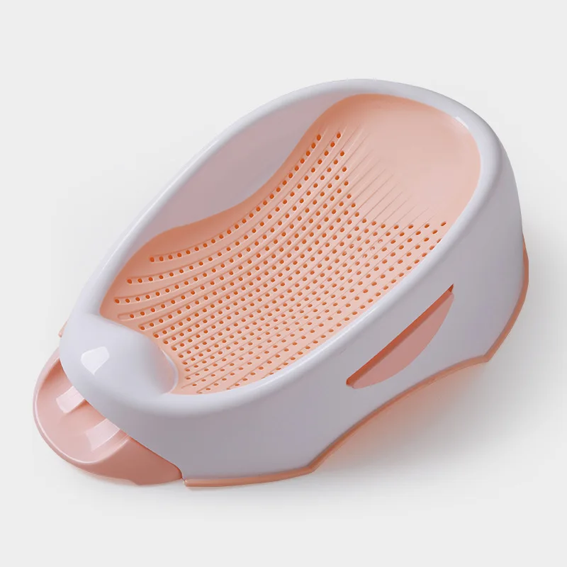 Newborn Baby Bath Seat Support Rack Soft Plastic Tubs General Bath Barrel With Anti-slip Base