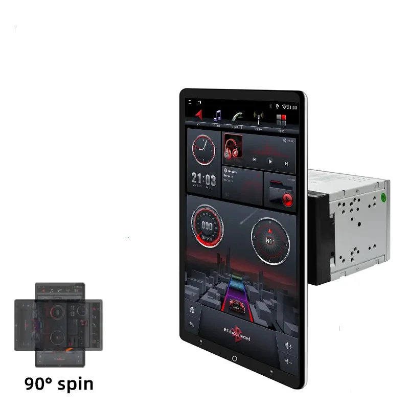 Rotation Android 12 Car Radio Multimedia Player GPS Navigation 13 Inch Car Audio Stereo AHD Camera