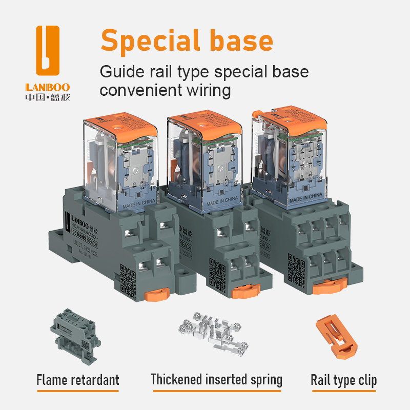 Single Pole Controlled Variable Intermediate Relay  2NO2NC DC12/24V AC230V 27.5X21Series Miniature Relay