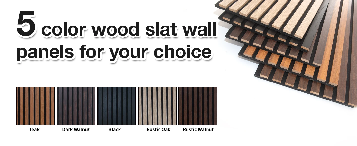 MDF Acoustic Slat Panels Modern Soundproof Noise Cancelling Sound Absorbing for Bedroom & Living Room supplier