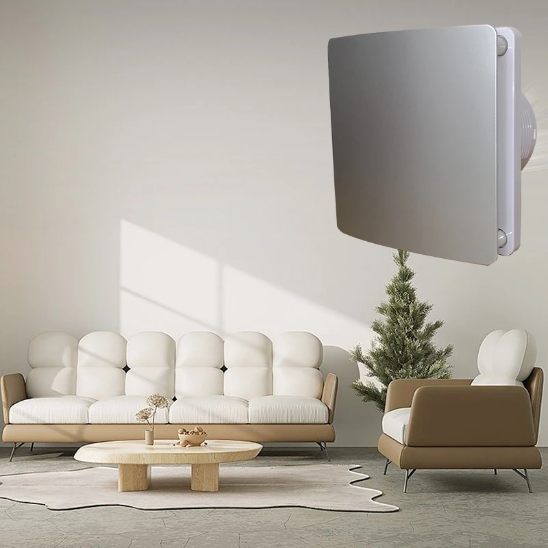 2022 новый тонкий дизайн бесшумный электрический вытяжной вентилятор Всасывание воздуха Осевой поток вытяжной вентилятор с датчиком влажности