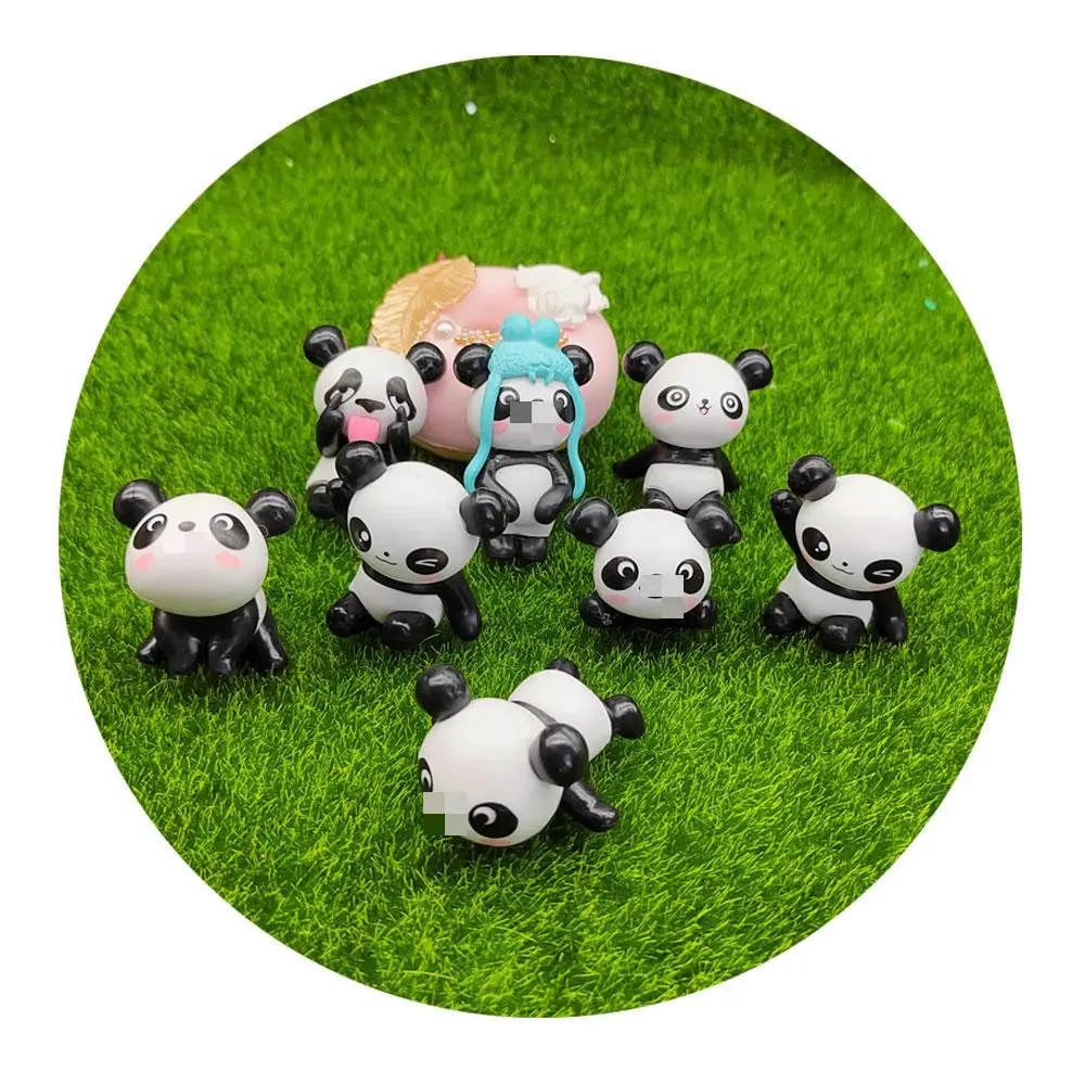 35 Pezzi di Mini Panda in Resina, Mini Panda Luminoso in 7 Colori Panda in Miniatura Piccoli Panda in Resina per la Decorazione di Casa Delle Bambole da Giardino Artigianato Fai Da