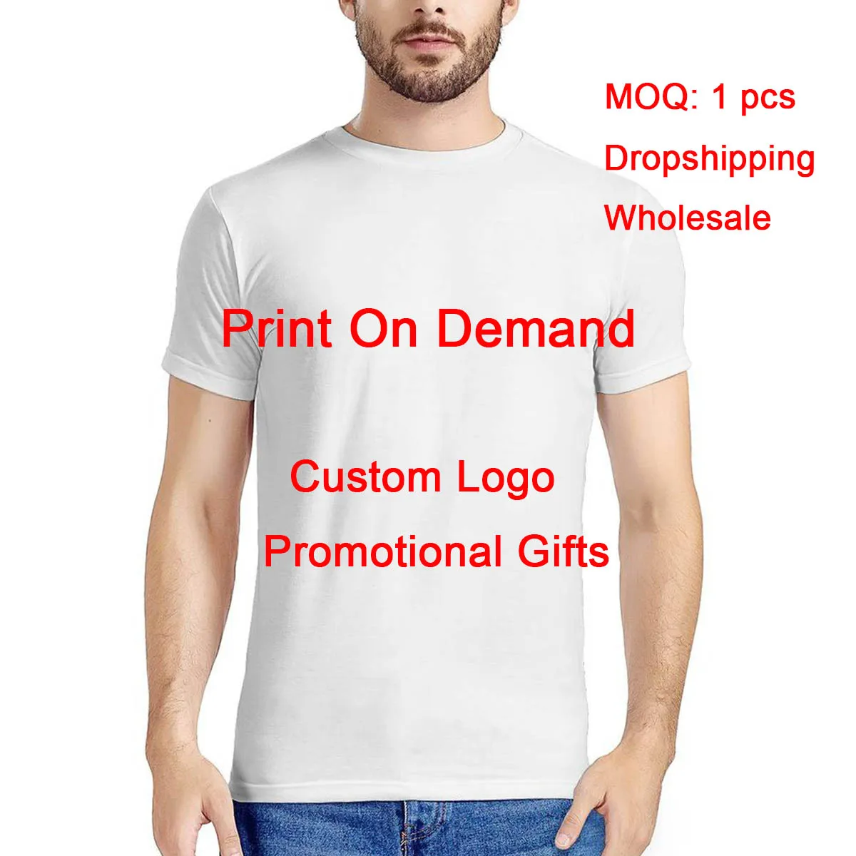 Women's Round Neck T-shirt, Print on Demand Dropshipping