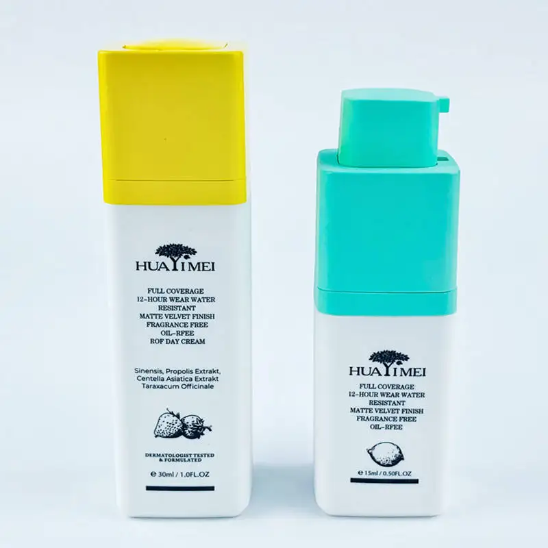Drunk Elephant Acrylic 15ml 30ml 50ml square Shape Cosmetic Cream Jar Skincare Container Airless Bottles