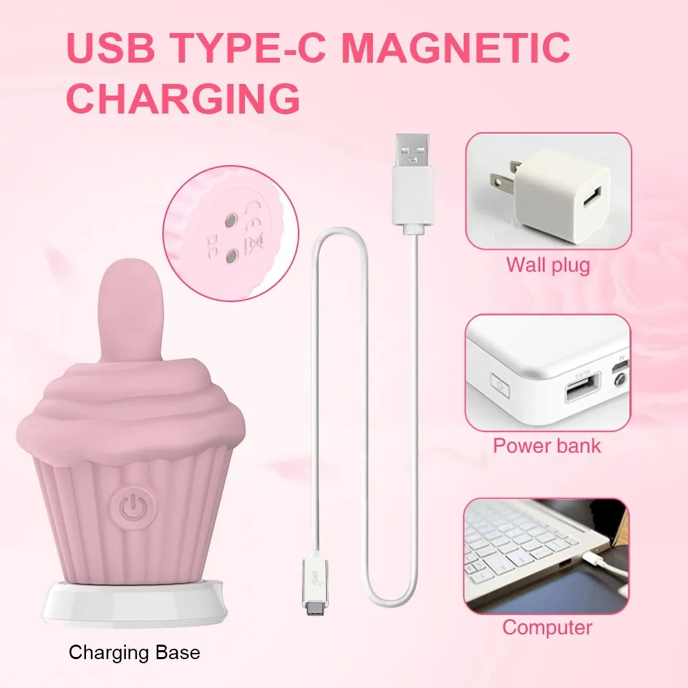 Soft Tongue Licking Vibrator G Spot Clitoral Mini Ice Cream Sex Toys Rechargeable Nipple Women Masturbator Soft Tongue Licking Vibrator G Spot Clitoral Mini Ice Cream Sex Toys Rechargeable Nipple Women Masturbator