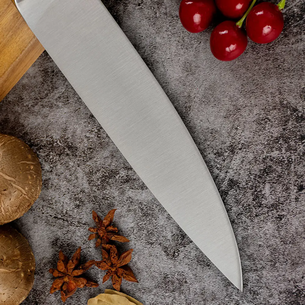 8 Inch German High Carbon Stainless Steel 5CR15MOV Pakka Wood Handle Chef Knife Kitchen Knife