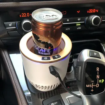 High Quality Smart Mini Car Fridge Cooler Warmer drinking beverage Cup Holder Classical Gift Set