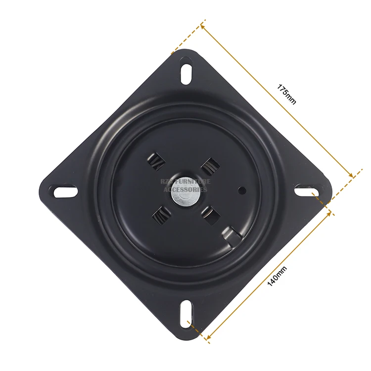 Universal Chair Parts square Chair Mechanism Automatically Returns 90 Degree Swivelling Metal Plate