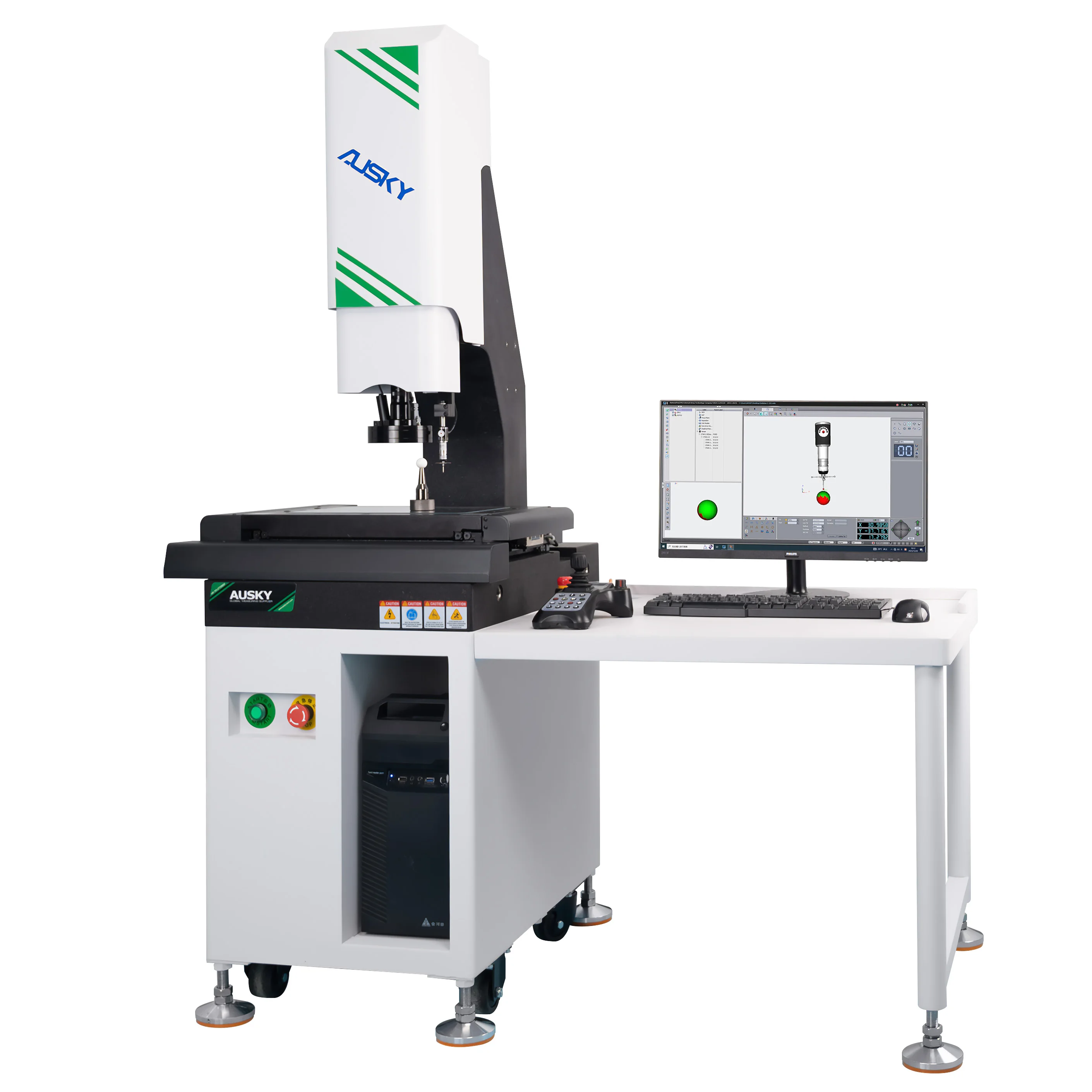 AUSKY Advanced 2D/3D Precision Vision Inspection High Resolution CMM Video Measuring System Optics Instrument Sensor Capability