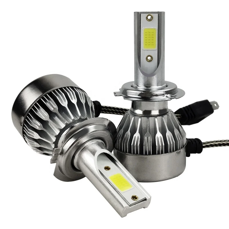 New Update C6 Without Fan H8 H9 H11 Low Beam High Heat Dissipation Aluminum Fanless C6 Led Headlight for Auto Lighting
