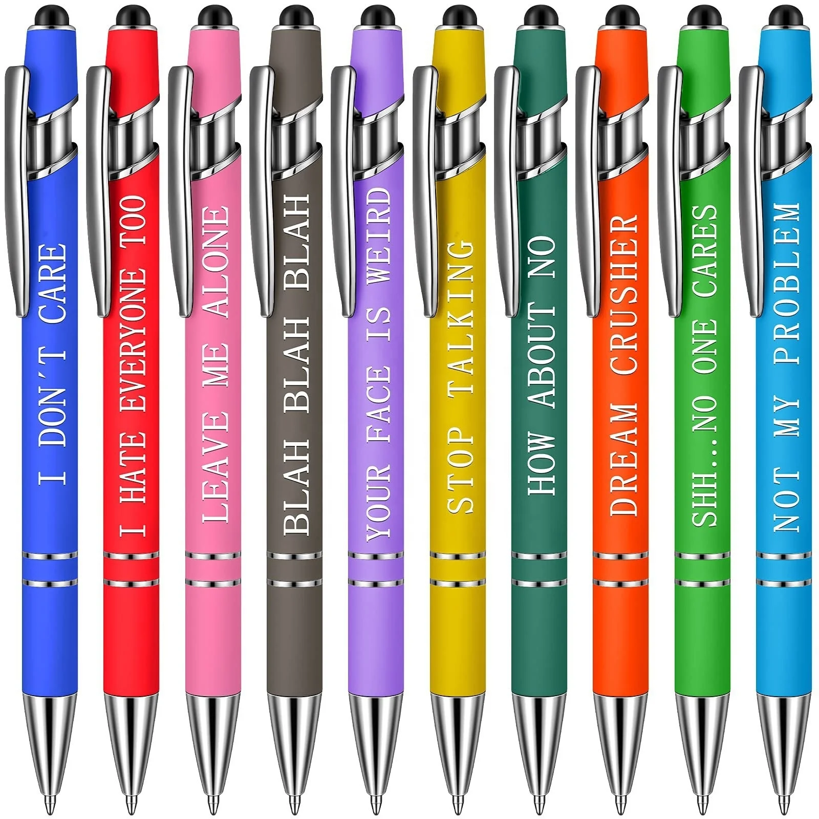 BSBH Engraving Motivation Inspirational Quote Metal Stylus Pen
