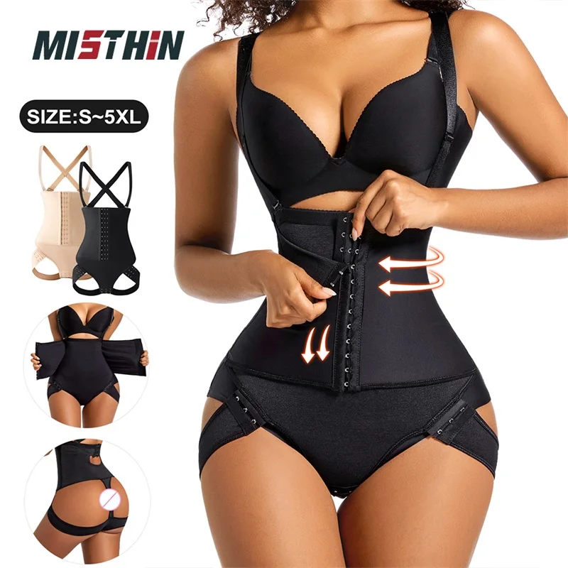 Women Tummy Control Panties Shaper Shoulder Strap Trainer Butt Lift Pull Body Corset Shaping Underwear Waist Trainer Shapewear