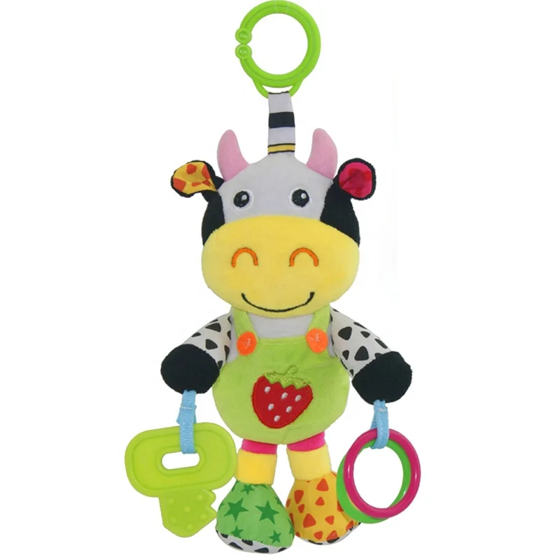 Baby Pulling Line Musical Plush Toy Shake Rattle Kids Play Soft Toy