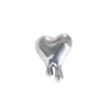 Heart shaped silver