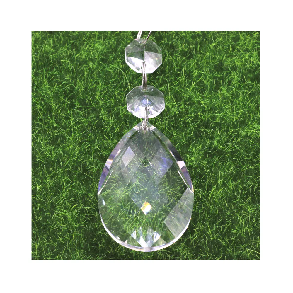 Прозрачная люстра, стеклянная лампа, призмы, подвесные капли, Подвески 38 мм, подвесные капли, аксессуары для освещения, домашний декор