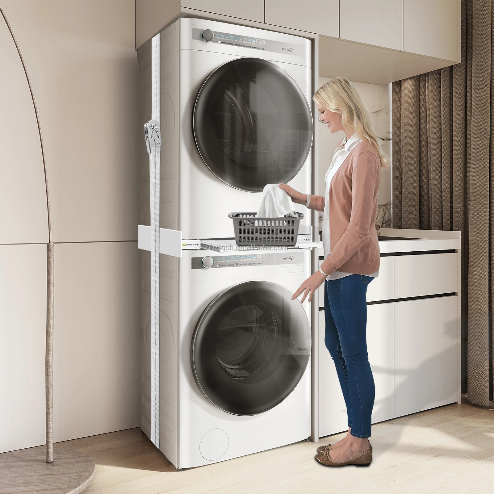 Hot Selling Stacking Kit for Washer Dryer Stacking Kit with Pull Out  Sliding Plate Adjustable Size Match Different Washer Dryer