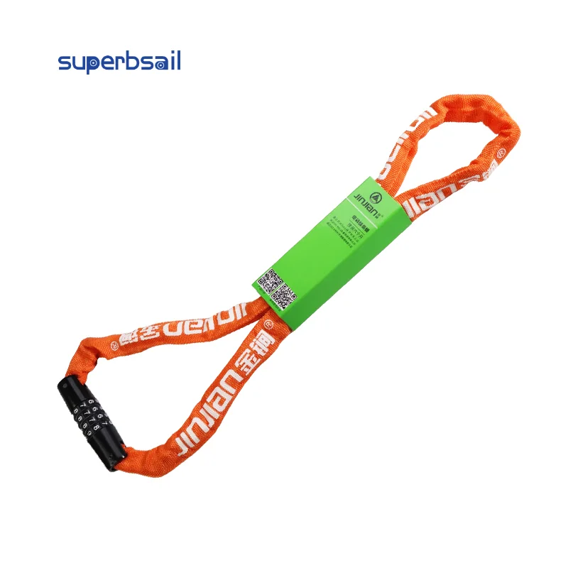 Superbsail 4 Digital Bicycle Lock Combination Password Cycling Security Bicycle Cable Chain Lock Anti-Theft Bicycle Bike Lock manufacture